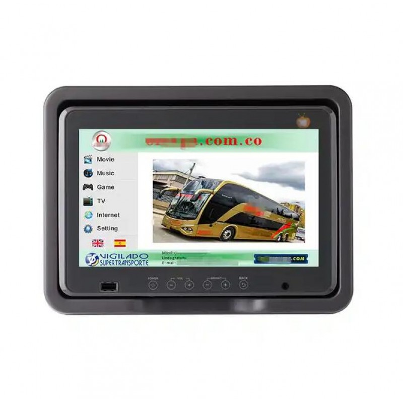 Taxi car advertising headrest monitor 8/9 inch